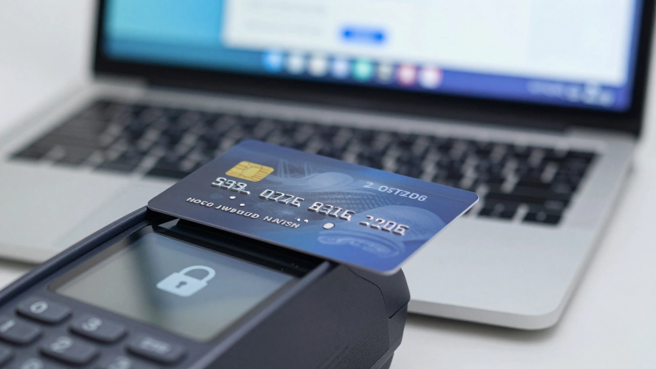 Credit card making secure contactless payment