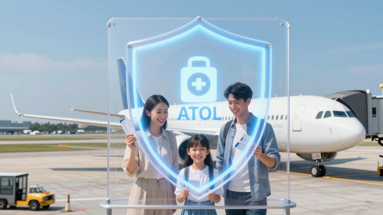 Family at airport protected by conceptual safety shield