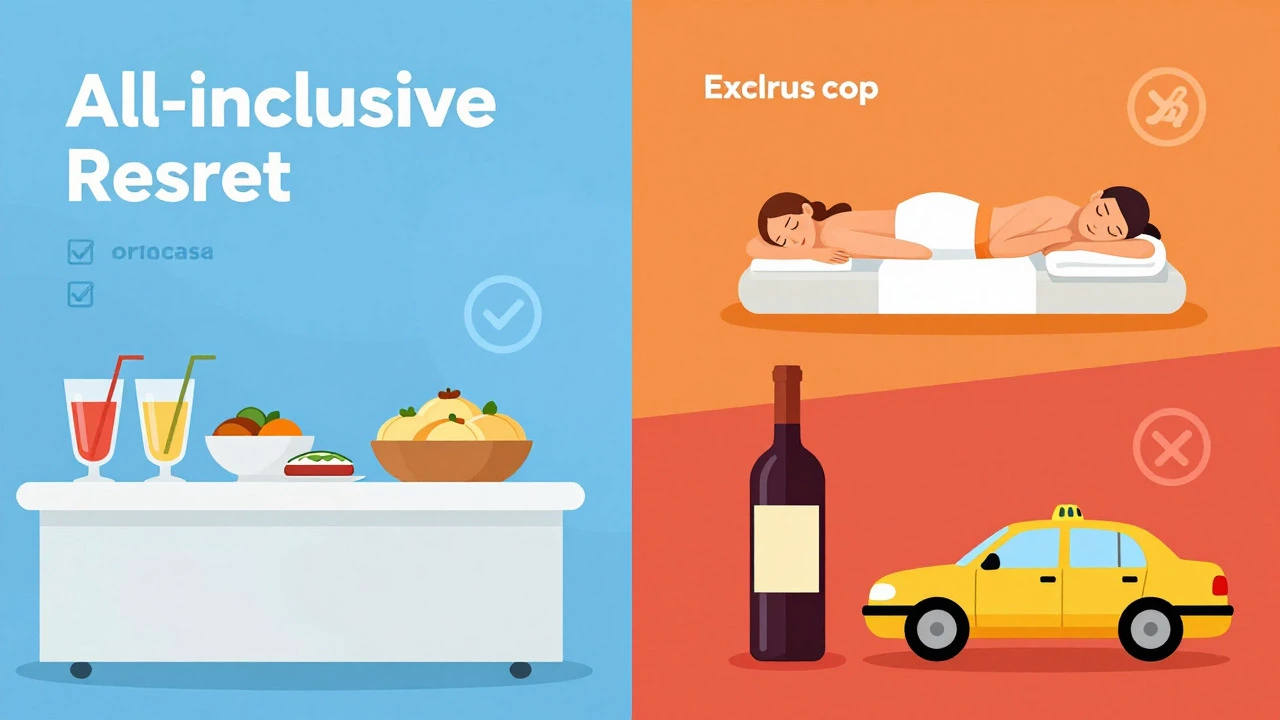 Illustration comparing included vs extra resort costs