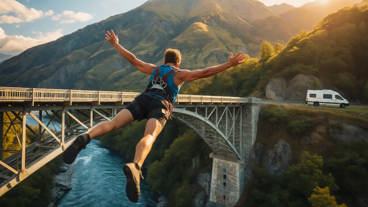 Bungy jumping in Queenstown, New Zealand